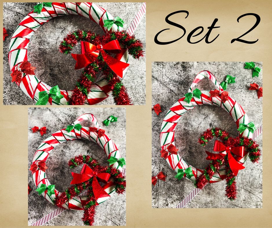 Candy Cane Winter Wreath - Set 2