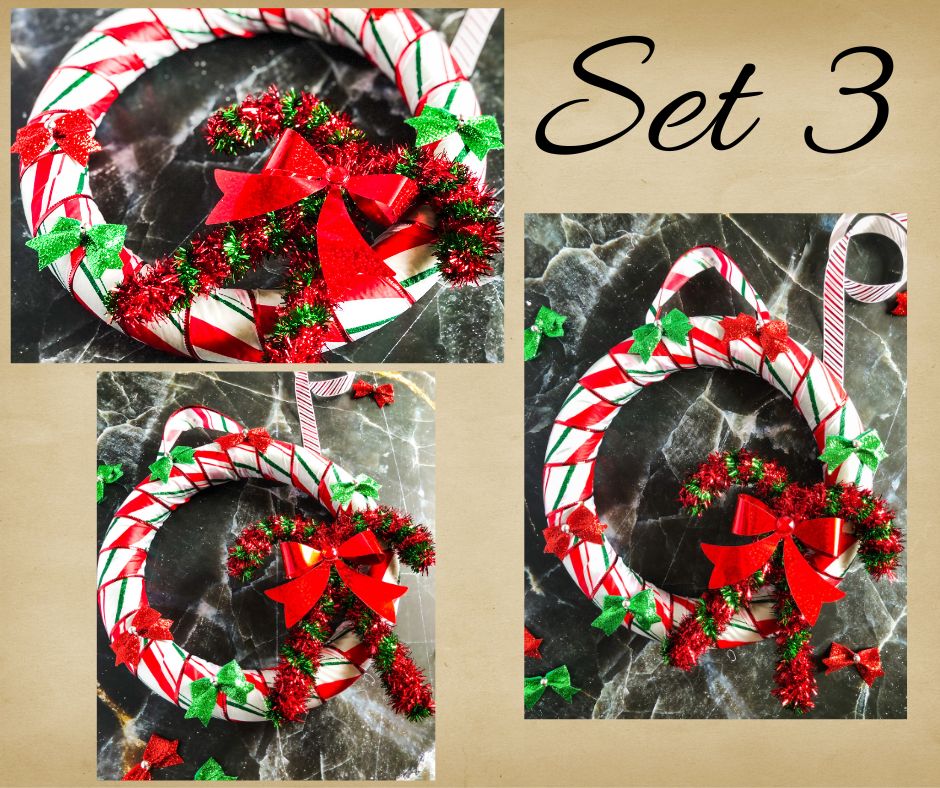 Candy Cane Winter Wreath - Set 3