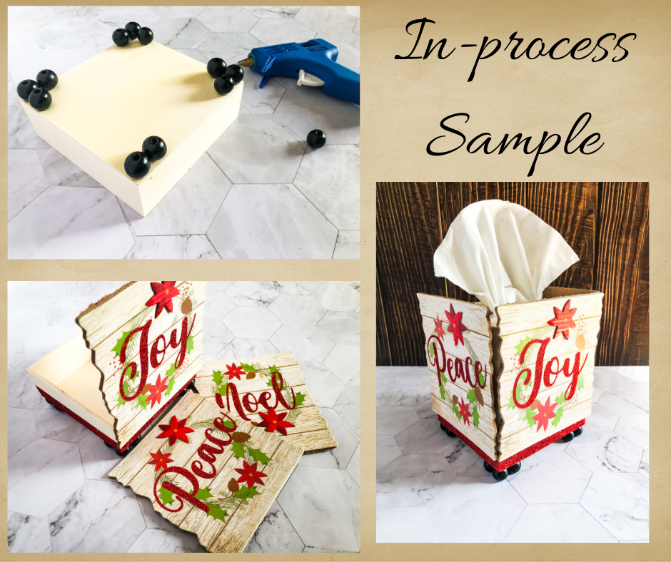 Christmas Decorative Kleenex Box Holder - Set 4