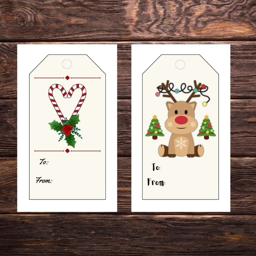 4 Printable Christmas Gift Tags