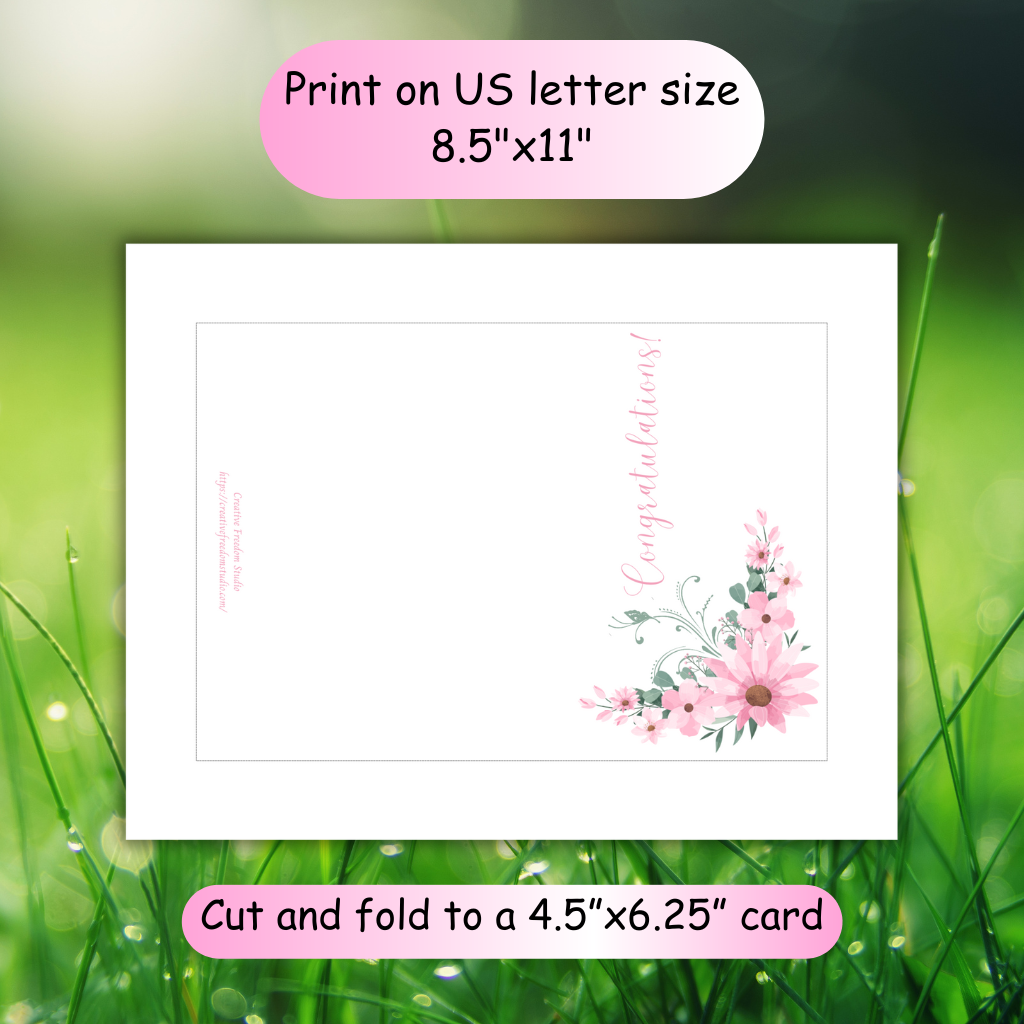 Congratulations! Printable Card