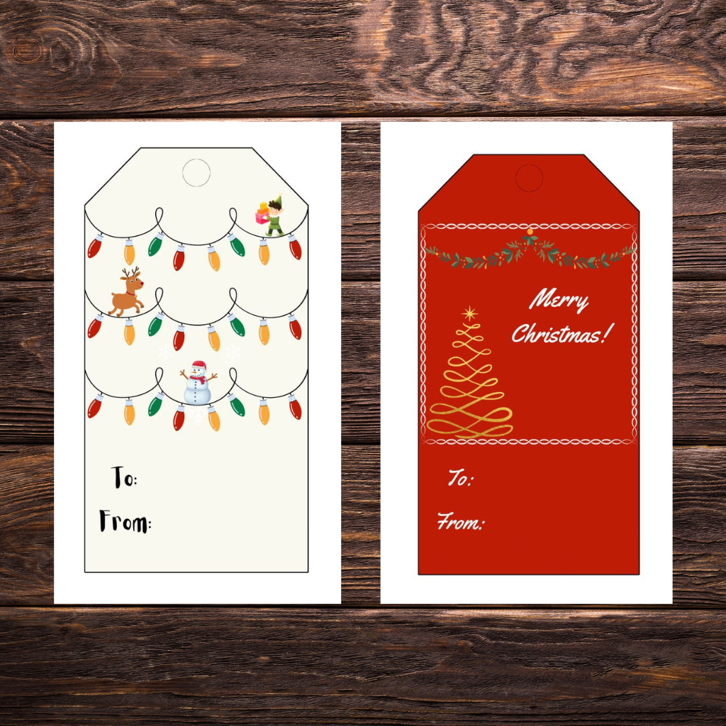 4 Printable Christmas Gift Tags