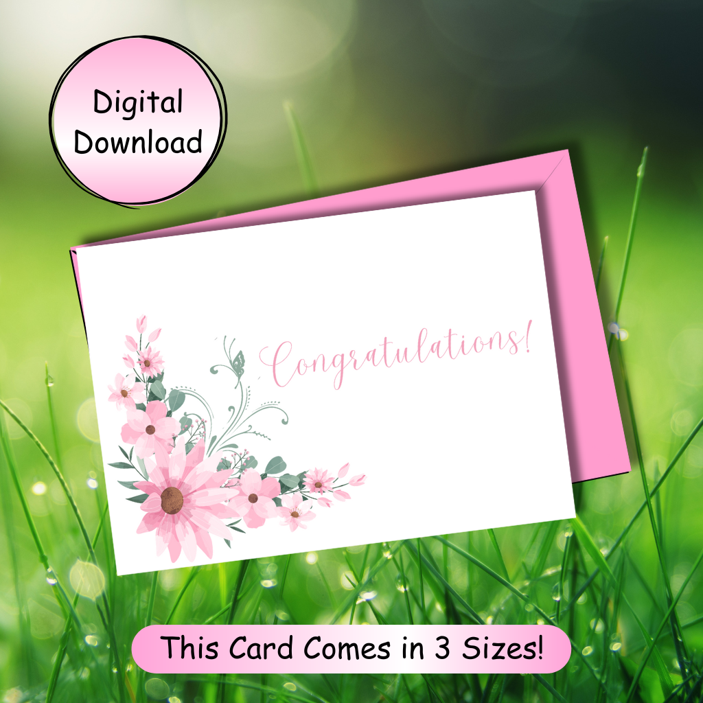 Congratulations! Printable Card