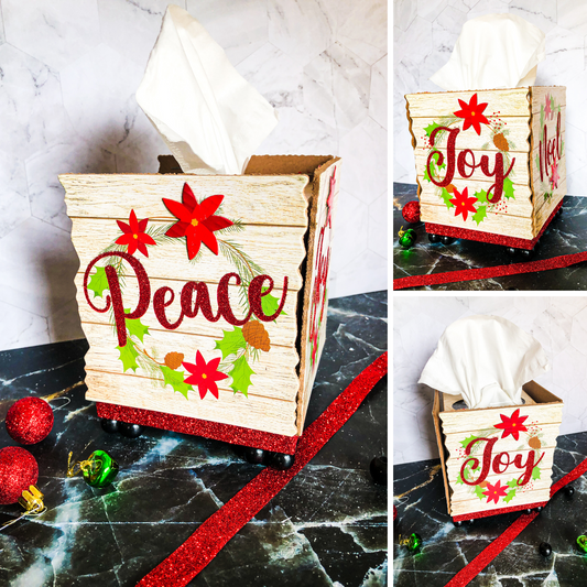 Christmas Decorative Kleenex Box Holder - Set 2