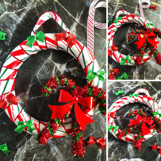 Candy Cane Winter Wreath - Set 3