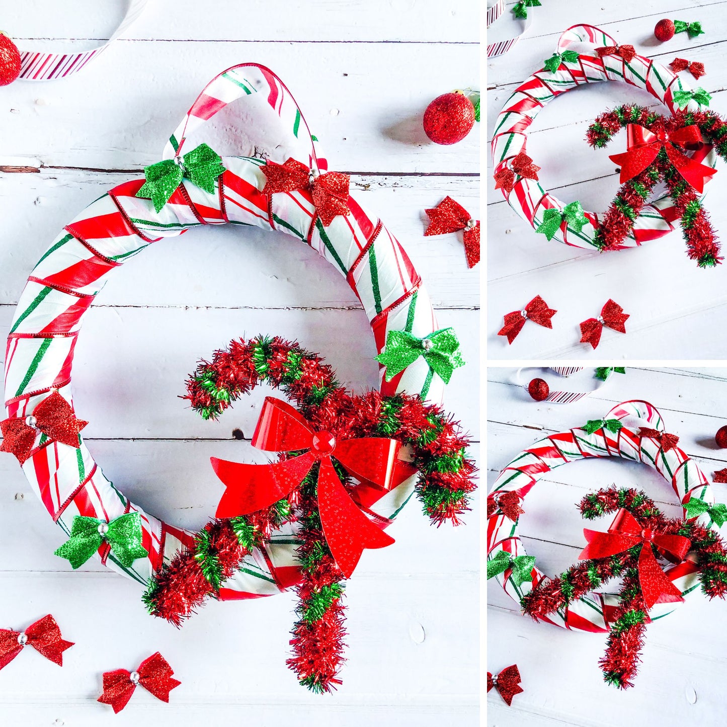 Candy Cane Winter Wreath - Set 4