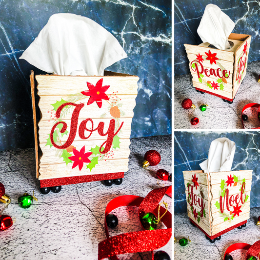 Christmas Decorative Kleenex Box Holder - Set 3