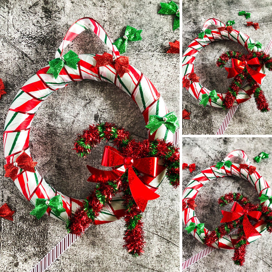 Candy Cane Winter Wreath - Set 2